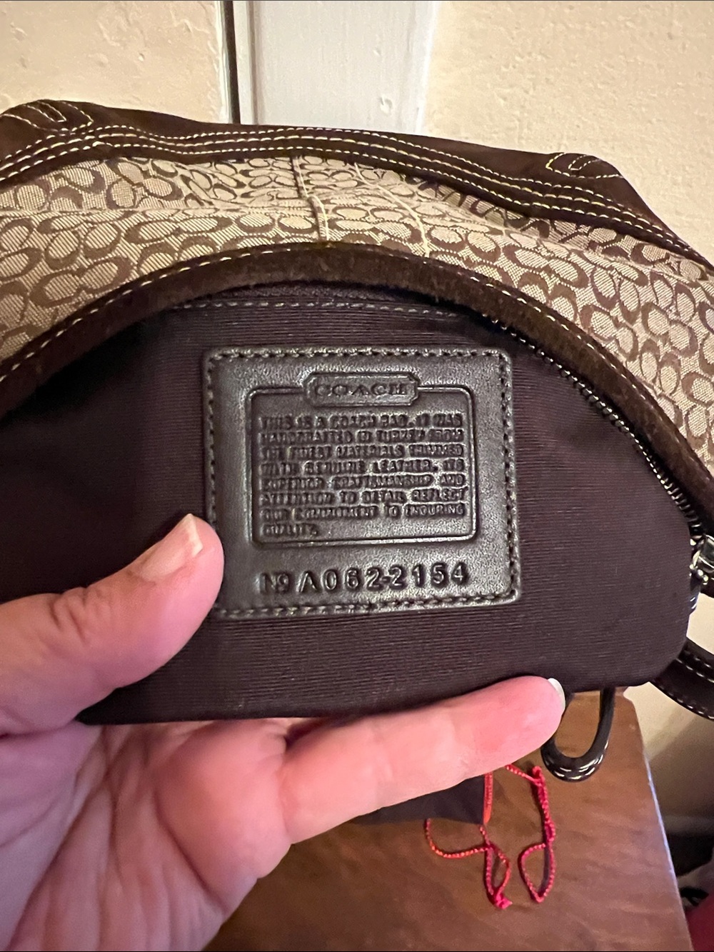 Coach Brown Signature Monogram Canvas Shoulder Bag with Dark Brown Trim - Picture 2 of 14